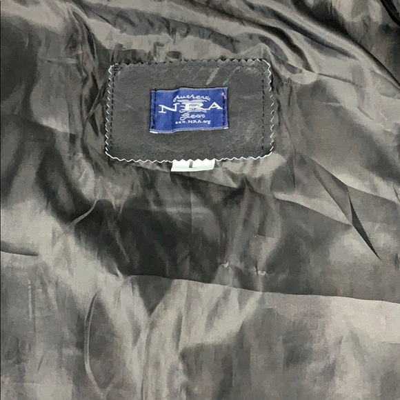 NRA Authentic Leather Gear Vest Concealed Carry Black Suede w/Snap Men's Large - Picture 9 of 11